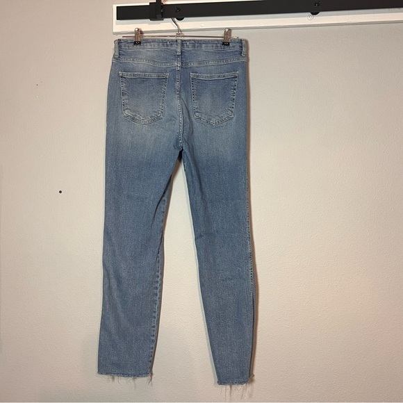 Free People Girlfriend Straight Leg Jeans Ankle Cropped Women's Size 30L 30 Long - Picture 9 of 14